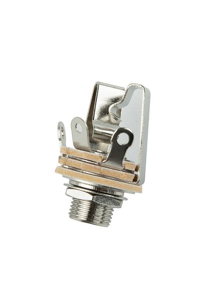 Choice silver 6.35mm Electric Guitar Jacks 3 Pole Stereo Panel Mount Plug Sockets Connector Guitar Jack For