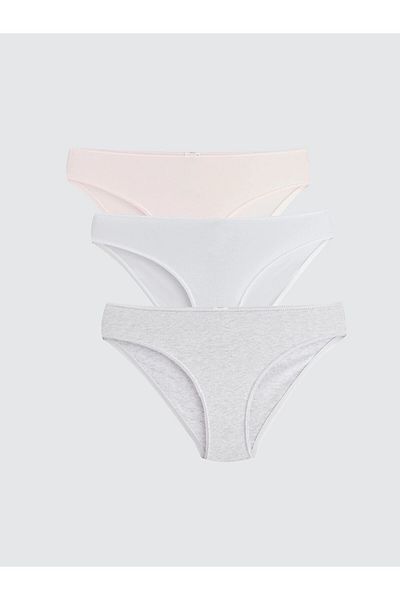 LC Waikiki LCW DREAM Ροζ ίσιο μπικίνι εσώρουχο 3 Συσκευασία