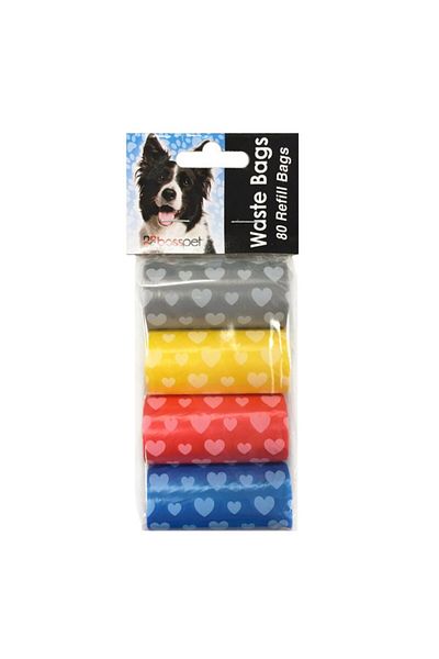 BOSSPET Universal and Durable Dog Waste Poop Pick Up Refill Bags