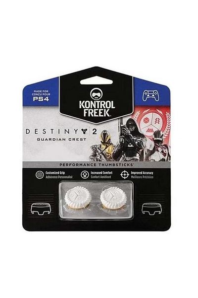 Kontrol Freek Destiny 2 Guardian Crest Thumbsticks for PS4 –White/Gold