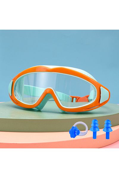 Choice Orange Children's swimming goggles; anti-fog and anti-ultraviolet; wide-angle swimming goggles; wate