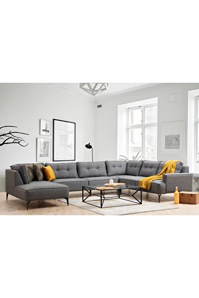 Vivense Rimini Large Köşe Koltuk, Gri, Sol Köşe