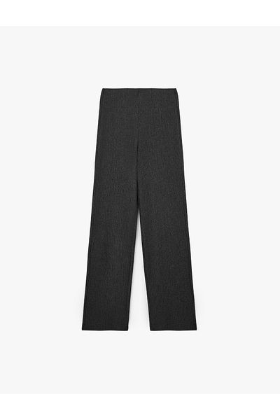 Koton Bürümcük Fabric Slim Fit Long Straight Leg Trousers