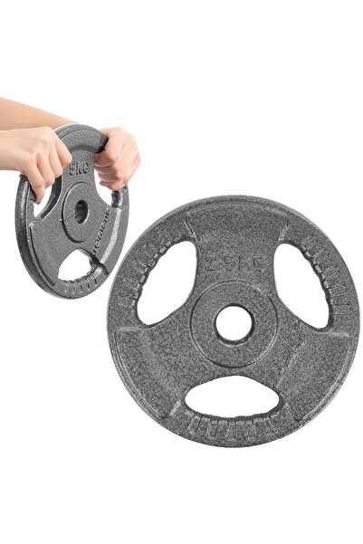 ENERO FIT Μεταλλικός δίσκος γυμναστικής, πολλαπλών λαβών, 2,5 kg, διάμετρος 2...