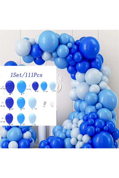 Choice كما في الصورة 1 مجموعة من 111 قطعة من البالونات اللاتكس باللون الأزرق ...