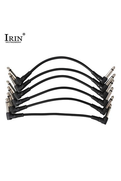 Choice 6 Pcs 6Pcs Guitar Effect Pedal Cable Connecting Line 6.35Mm To 6.35Mm Audio Cable 21Cm Right Angle C