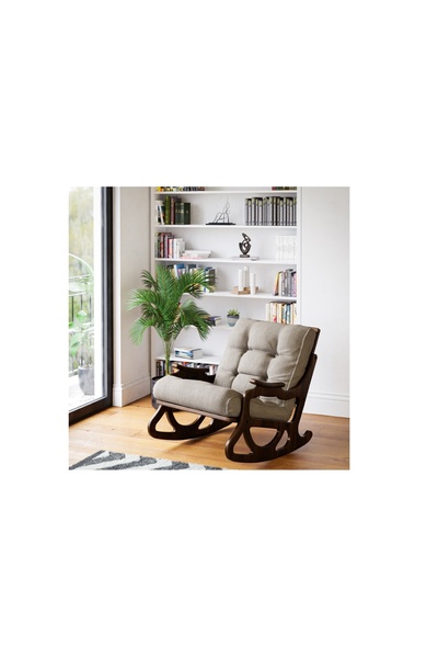 Vivense COZY SALLANAN SANDALYE VE TV KOLTUĞU, AÇIK BEJ CEVİZ