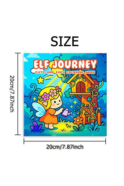 Choice MULTI ELF JOURNEY Bold-easy Patterns Coloring Book for Adults Cute Drawing Book Perfect Gift for Par
