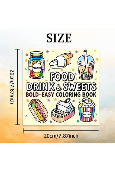 Choice MULTI FOOD Bold-easy Patterns Coloring Book for Adults Cute Drawing Book Perfect Gift for Party and