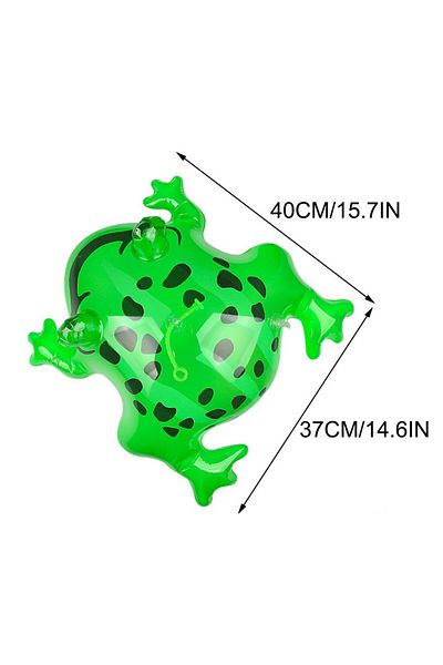 Choice One Size A Glowing Inflatable Green Bouncing Frog Toad Ballon Jungle Animal Toy Funny Kids Party Gif