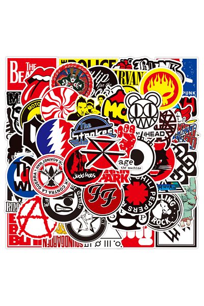 Choice 50PCS Rock&Roll Band Graffiti Stickers For Luggage Phone Case Laptop Notebook Decals Kids Gift