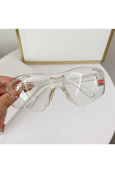 Choice WHITE Protective Goggles, Riding Glasses, Impact Resistant, Dustproof, Windproof, Eye Protection, Sp
