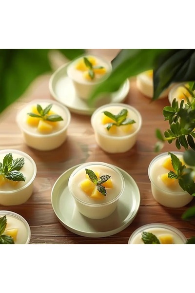 MG HOME 100Pcs 150 Cc Plastic Lidless Soup Bowl Pastry Cafe Pudding Pie Profiteyol Ashura Supangle