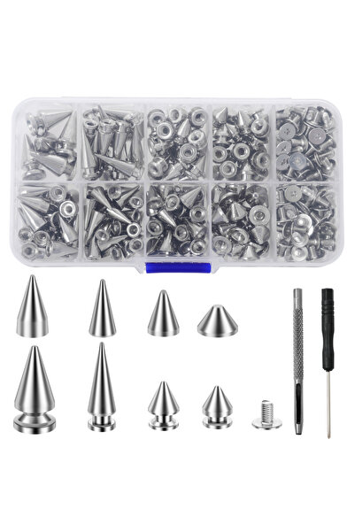 Choice 359Pcs 359Pcs Punk Rivet Clothing Studs Cone Spikes Kit Tree Spike Ass...