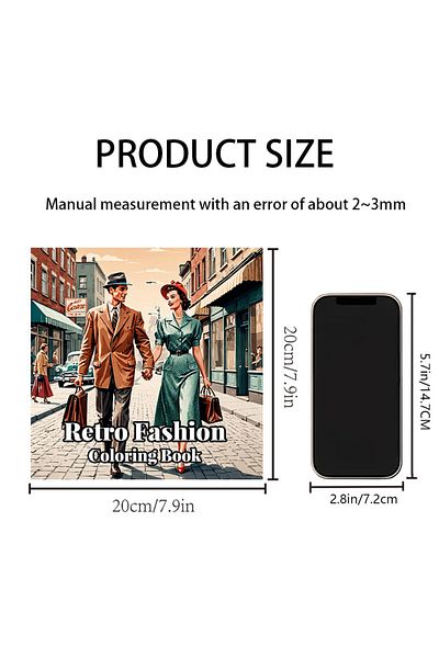 Choice X323 1 pc 26 Pages Retro Fashion Coloring Book Artistic & Creative Expression Perfect for Relaxation
