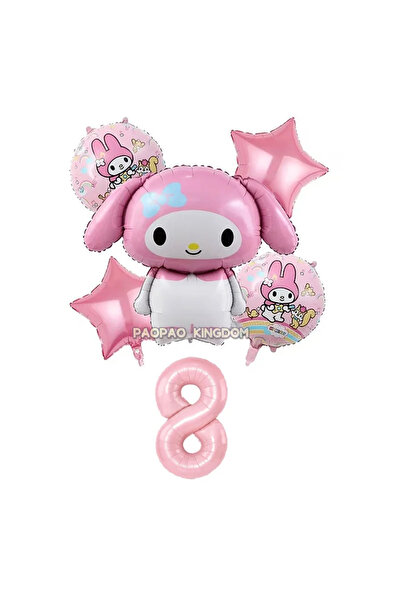 Miniso عبوة واحدة من 8 قطع من سينامورول كورومي ماي ميلودي أنمي كاواي بالون زي...