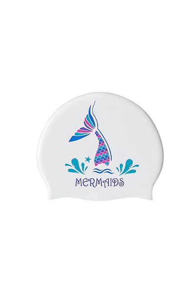 Choice White Women's Silicone Swimming Cap Waterproof Swim Cap High Elastic Swimming Cap for Adults