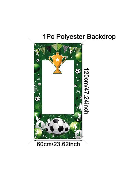 Choice 1pc 1pc Green Soccer Decorative Photo Booth Frame Birthday Sports Went Party Decors Background