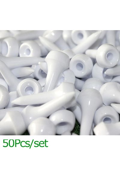 Choice 50pcs 50Pcs/Set Golf Tee Ball Nail Golf White Plastic Tees Set Golf Ball Nails Training Aids Balls S