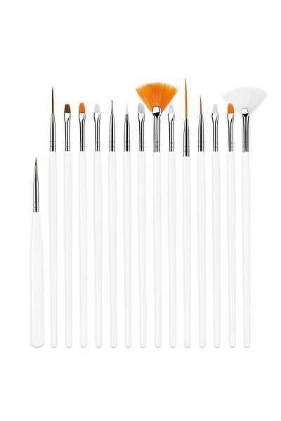 Choice white 15pcs Pottery Brush Tools Dotting Pattern Dot Pens Brush Acrylic Pen Rocks Ceramics Painting B