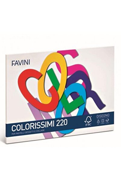 Favini Bloc desen D4 16 file 220 g/mp Colorissimi