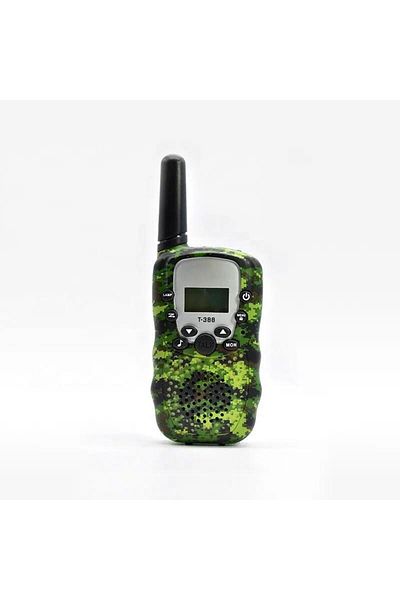 OEM Set doua statii Walkie Talkie copii, Lanterna, Ecran LCD, Camuflaj