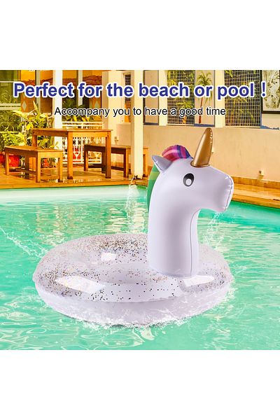 Choice Unicorn 1PC Unicorn Shaped Pool Floats, Adult Summer Thick Swimming Ring, Suitable For Summer Pool P