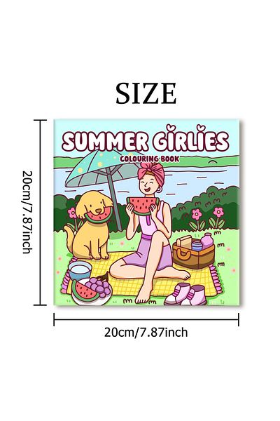 Choice MULTI SUMMER GIRLIES: Coloring Book for Adults Featuring Cute Cozy Daily Activities for Relaxation (