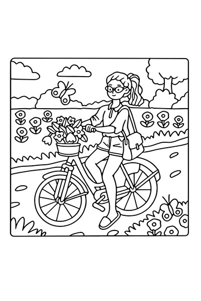Choice MULTI SUMMER GIRLIES: Coloring Book for Adults Featuring Cute Cozy Daily Activities for Relaxation (