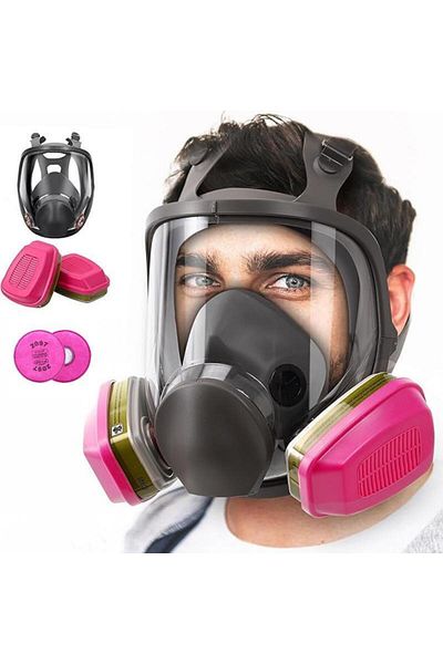 Choice 60926 Full face respirator gas mask: 6800 reusable mask with filter 60923&2097 dust mask anti fog or