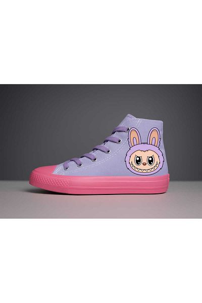 LİASSHOES Purple Linen Pink Sole Purple Head Labibik Children's Sports Shoes