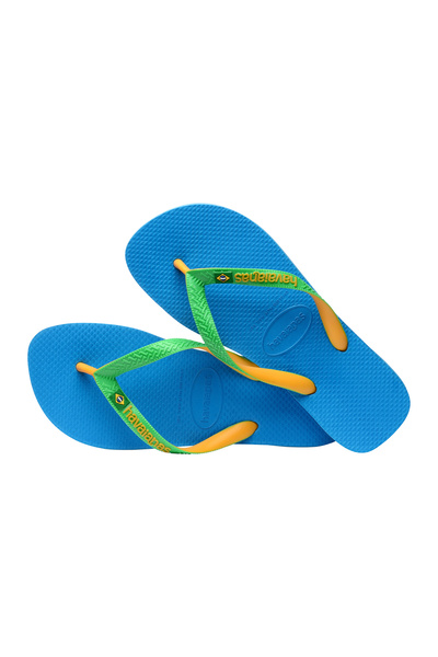 Havaianas Brasil Mix Flip Flops - Turquoise / Pop Yellow