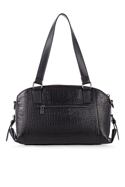 Bilik Deri Black-Croco Women's Shoulder Bag Blm 044