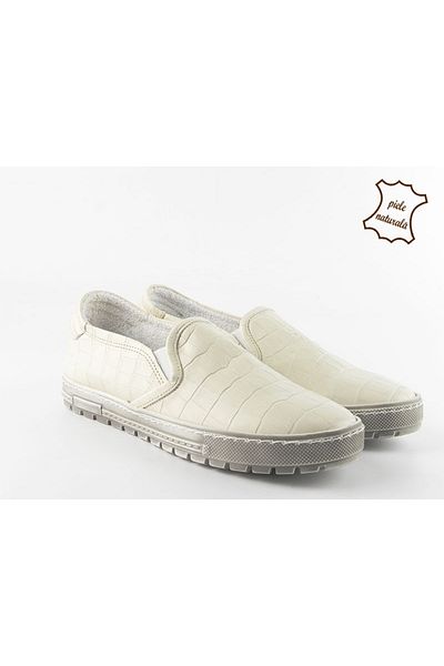 ZAZAMAG Women's casual shoes Adela made of natural leather, cream