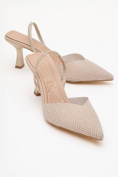 Ataköy Ayakkabı Women's Silvery Heel Shoes