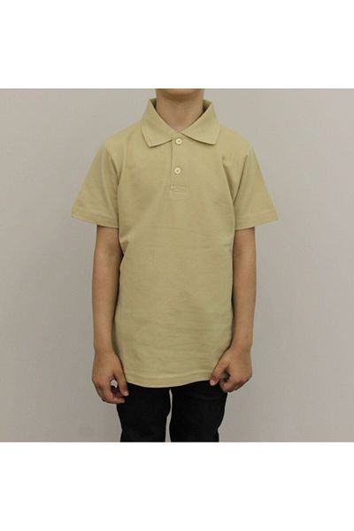 Astra Plus Tricou pentru copii, 100% bumbac, culoare uni, cu gât polo, cu mânecă scurtă, cremă - cremă - ASTPSSCWHPHOLS-CREAM