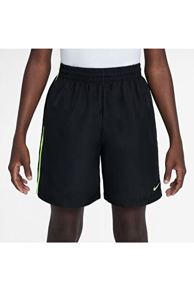 Nike شورت Dri-FIT بشعار جرافيكي - أسود وفولت