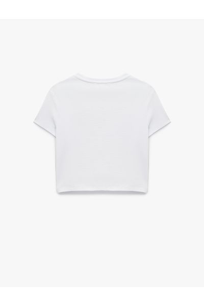 Koton Crew Neck Floral Printed Short Sleeve T-Shirt
