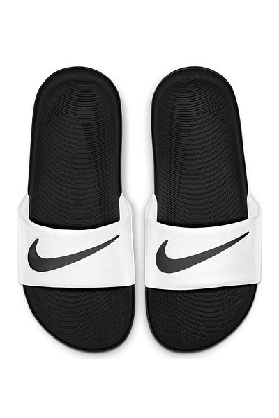 Nike Logo Detail Kawa Slides - Black