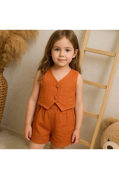 Uslukids Girl's Summer Top and Bottom Set