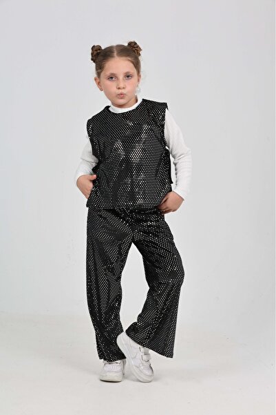 junior baby kids Тричастиен комплект от кадифена материя с точки за момичета,...