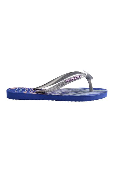 Havaianas Kids Slim Glitter Trendy Flip Flops - Marine Blue