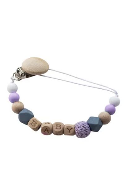 Fun Moment Wooden and Silicone Pacifier Clip