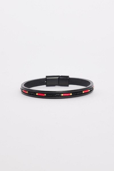 Tudors Men's Genuine Leather Bracelet