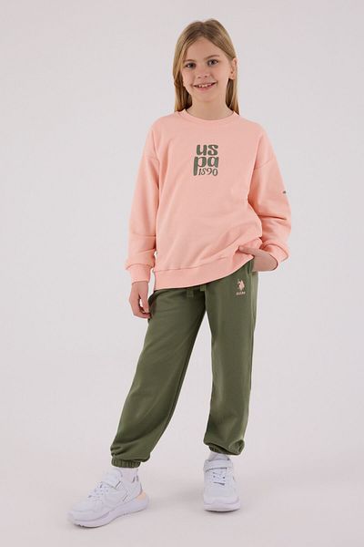 U.S. Polo Assn. U.S. Polo Assn Set de trening portocaliu pentru fete