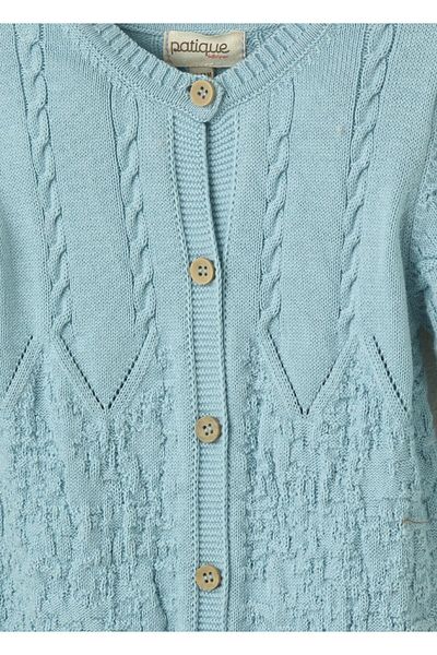 Uludağ Triko Baby Blue Organic Cotton Knitted Jumpsuit