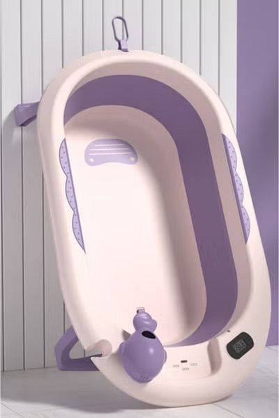 Fun Moment Foldable Baby Bathtub with Thermometer