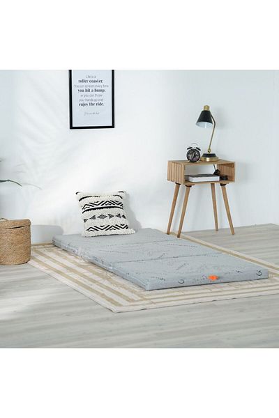 Danube Home Houston Tri Fold Mattress 180X90X6 - Graphine Fabric cm | Single Bed Mattress | Medium Firm Feel