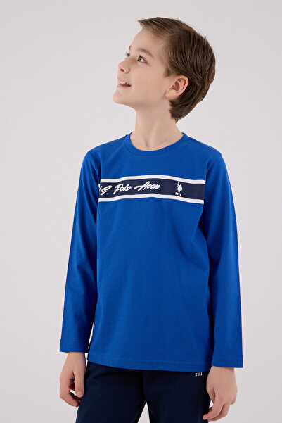 U.S. Polo Assn. U.S. Polo Assn Set de pijamale albastre pentru băiat