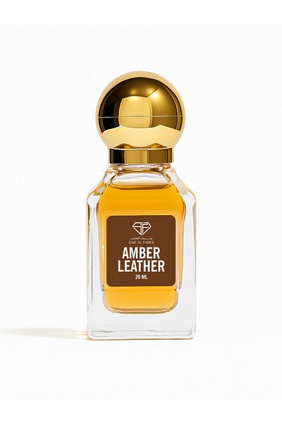 SAIF AL FARES Amber Leather Attar Perfume Oil Roll On for Men & Women 20ml